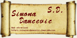 Simona Damčević vizit kartica